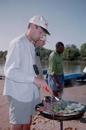 Camp breakfast on the canoe trip