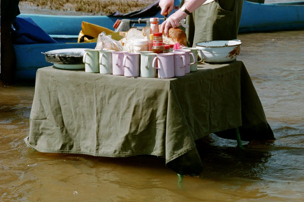 Lunch in the middle of the river